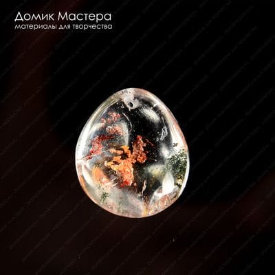 K-Kul-000552 - кварц с включениями,  "фантомный", подвеска, 23х20х10 мм