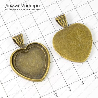 F-Pod-b-000150 - подвеска, под бронзу, 38х27мм