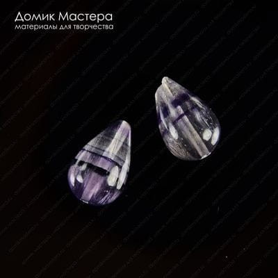 K-Bus-000634 - флюорит, пара бусин, 15х10мм