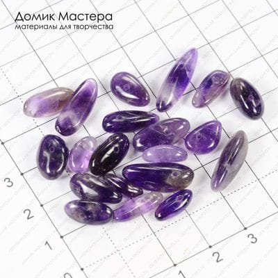 K-Kul-000350 - набор подвесок (20шт.), аметист натуральный, размер от 10 до 20мм