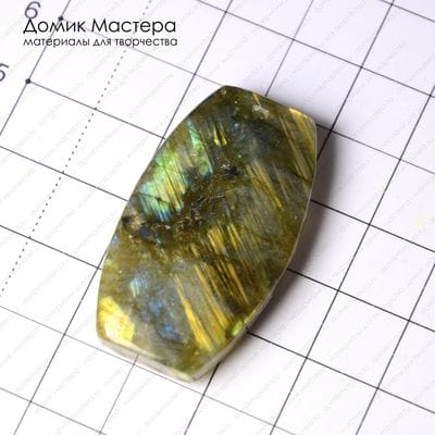 K-Kul-000416 - лабрадорит, подвеска, 39х22х6мм