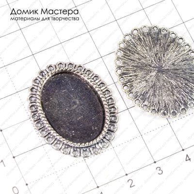 F-Pod-s-000316  - подвеска. под серебро, 34х28мм, рамка 25х18мм