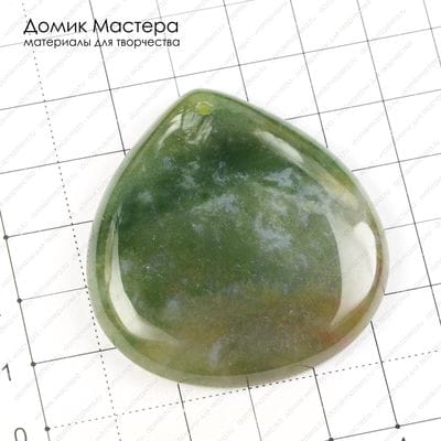 K-Kul-000491 - агат индийский, подвеска, 47х45х5мм