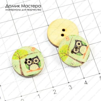 F-Pug-000053 - пуговица, дерево, 20мм