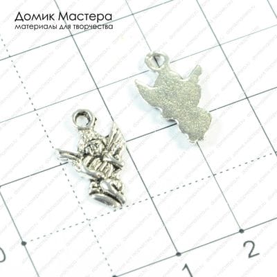 F-Pod-s-000257 - подвеска, ангел, 17х11мм