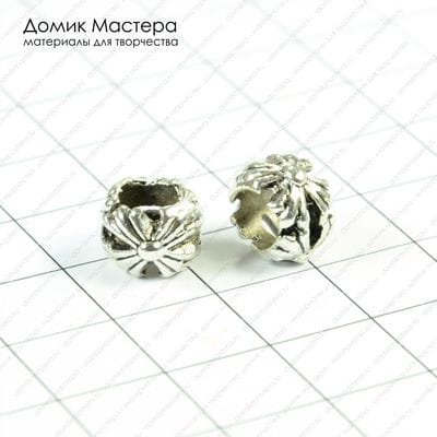 Bu-Met-000150 - бусина металлическая, 7х8мм