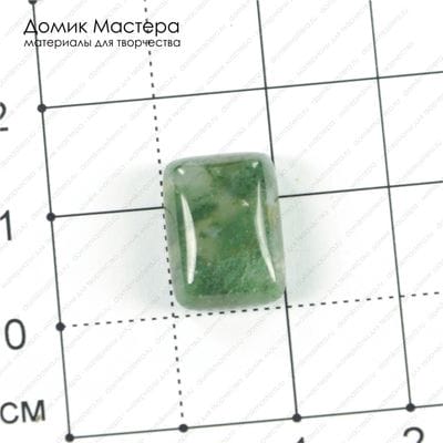K-K-001336 - агат моховой индийский, кабошон, натуральный камень, 14х10,5х4мм