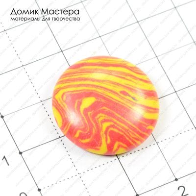 K-K-000312 - кабошон, ювелирный пластик, 25мм