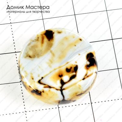 K-Bus-000679 - агат тонированный, бусина, 24х6мм