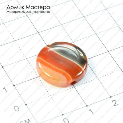 K-Bus-000433 - бусина, агат, тонирован, 19х6мм