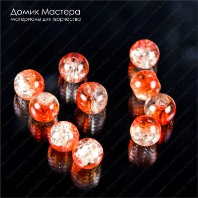 Bu-St-000117 - бусина, стекло "кракле", 6мм
