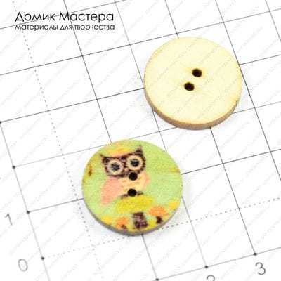 F-Pug-000046 - пуговица, дерево, 20мм