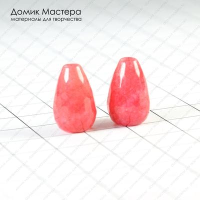 K-Bus-000627 - кварц, тонирован, пара граненных бусин, 15х10мм
