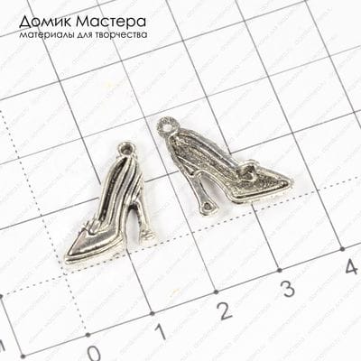F-Pod-s-000296 - подвеска, под серебро, 23х12мм