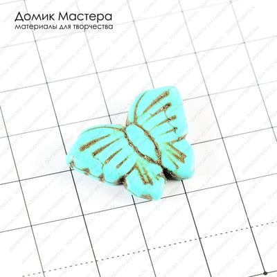 K-Bus-000636 - говлит, тонирован, бусина, 27х20х4мм
