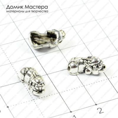 Bu-Met-000159 - бусина, металл. дракон, 14х7мм