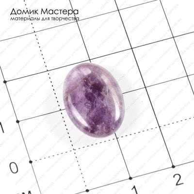 K-Kul-000517 -  аметист, двояковыпуклая подвеска, Африка, 18х13мм