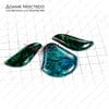 K-Kul-000575 - ювелирный пластик, комплект из трех подвесок, 46х40х6мм (1 элемент) и 43х18х6мм (2 элемента)