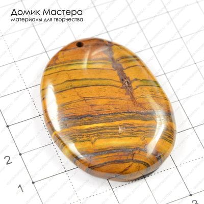K-Kul-000248 - подвеска, тигровый глаз, 48х36х6мм
