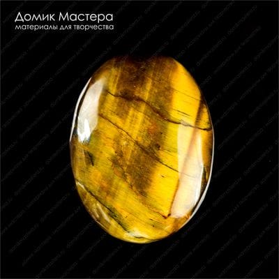 K-K-001572 - тигровый глаз, кабошон, натуральный камень, 30х40х6мм