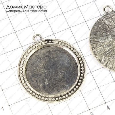 F-Pod-s-000315 - подвеска, под серебро, 44х39мм, рамка 30мм