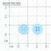 F-Pug-000044 - пуговица, пластик, 11мм, светло-синий