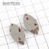 K-Kul-000638 - яшма, пара подвесок,  Африка, 30х15х3мм