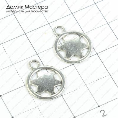 F-Pod-s-000279 - подвеска, под серебро, 18х15мм