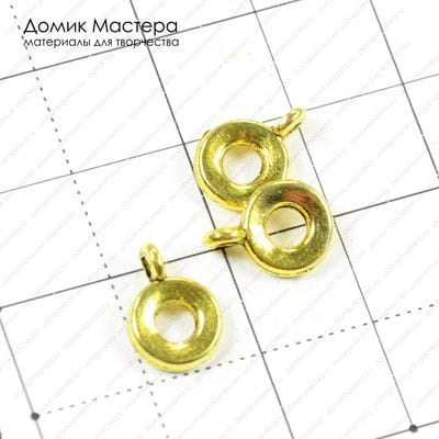 F-Be-000014 - бейл, под золото,  11х8мм