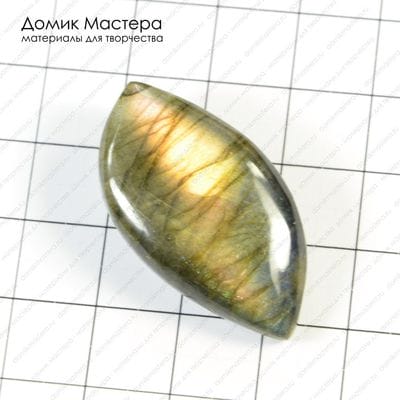 K-K-000224 - кабошон, спектролит, 35х19х6мм