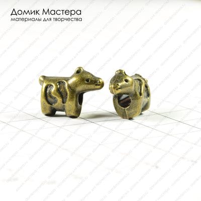 Bu-Met-000140 - бусина, 17х12мм
