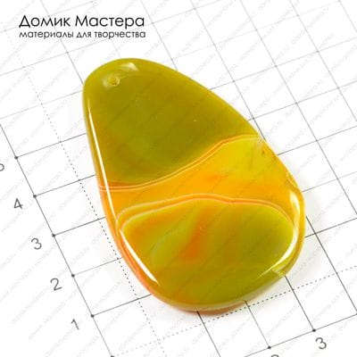 K-Kul-000264 - подвеска, агат, тонирован, 62х40х5мм