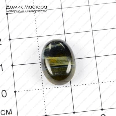 K-K-001354 - соколино-тигровый глаз, кабошон, 13х18х6мм