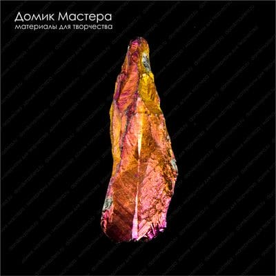 K-Kul-000732 - кристалл кварца, титановое напыление, подвеска, 35х14х7мм