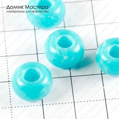 K-Bus-000804 - бусина, ювелирный пластик, 13х8мм, отверстие 5мм - 100р./набор бусин.