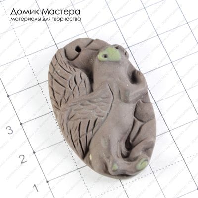 K-Kul-000437 - подвеска, резная, каменная крошка, 47х29х6мм