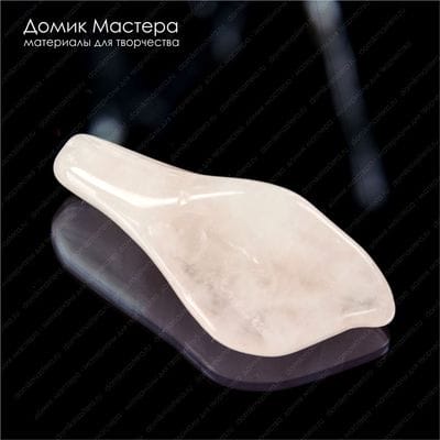 K-Bus-000817 - кварц розовый, бусина, натуральный камень, Африка, резной цветок, 36х16мм