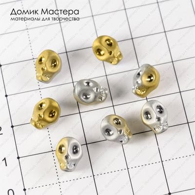 Bu-St-000107 - бусина, стекло, титановое напыление, 10х8мм