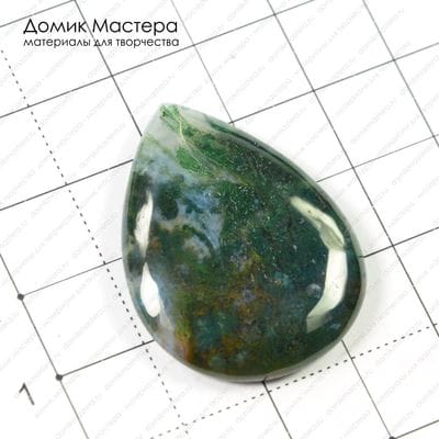 K-K-000195 - агат индийский, кабошон, 33х26х4мм