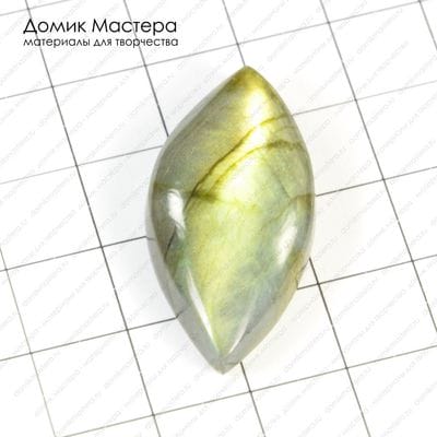 K-K-000235 - спектролит, кабошон, 35х17х6мм