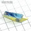 K-Kul-000591 - кристалл кварца тонированный с титановым напылением, подвеска, 37х13х11мм