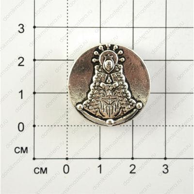 Bu-Met-000036 - Бусина - таблетка - под серебро - 25х4мм