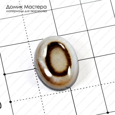 K-K-001274 - агат "око" - кабошон, 20х15х6мм