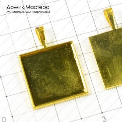 F-Pod-z-000031 - подвеска, под золото, 37х27мм, рамка 24х24мм