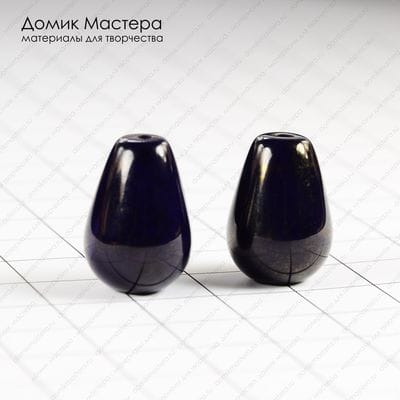 K-Bus-000620 - агат, пара бусин, тонирован, 18х13мм