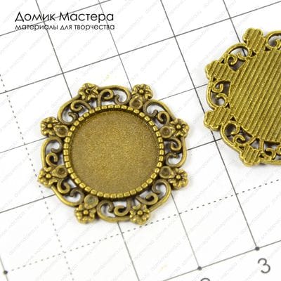 F-Pod-b-000166 - подвеска, под бронзу, 26мм, рамка 15мм