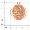 F-Pod-m-000006 - подвеска-медальон, 31х27мм