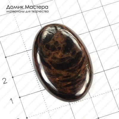 K-K-000669 - обсидиан, кабошон, Мексика, 39х26х6мм
