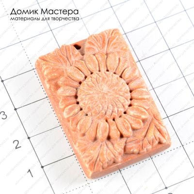 K-Kul-000432 - яшма, подвеска резная, 40х27х10мм