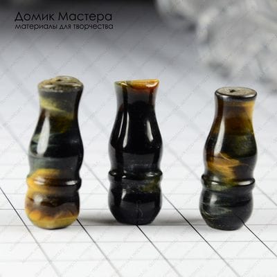 K-Bus-000774 - тигрово-соколиный глаз,  комплект бусин, 25х10мм